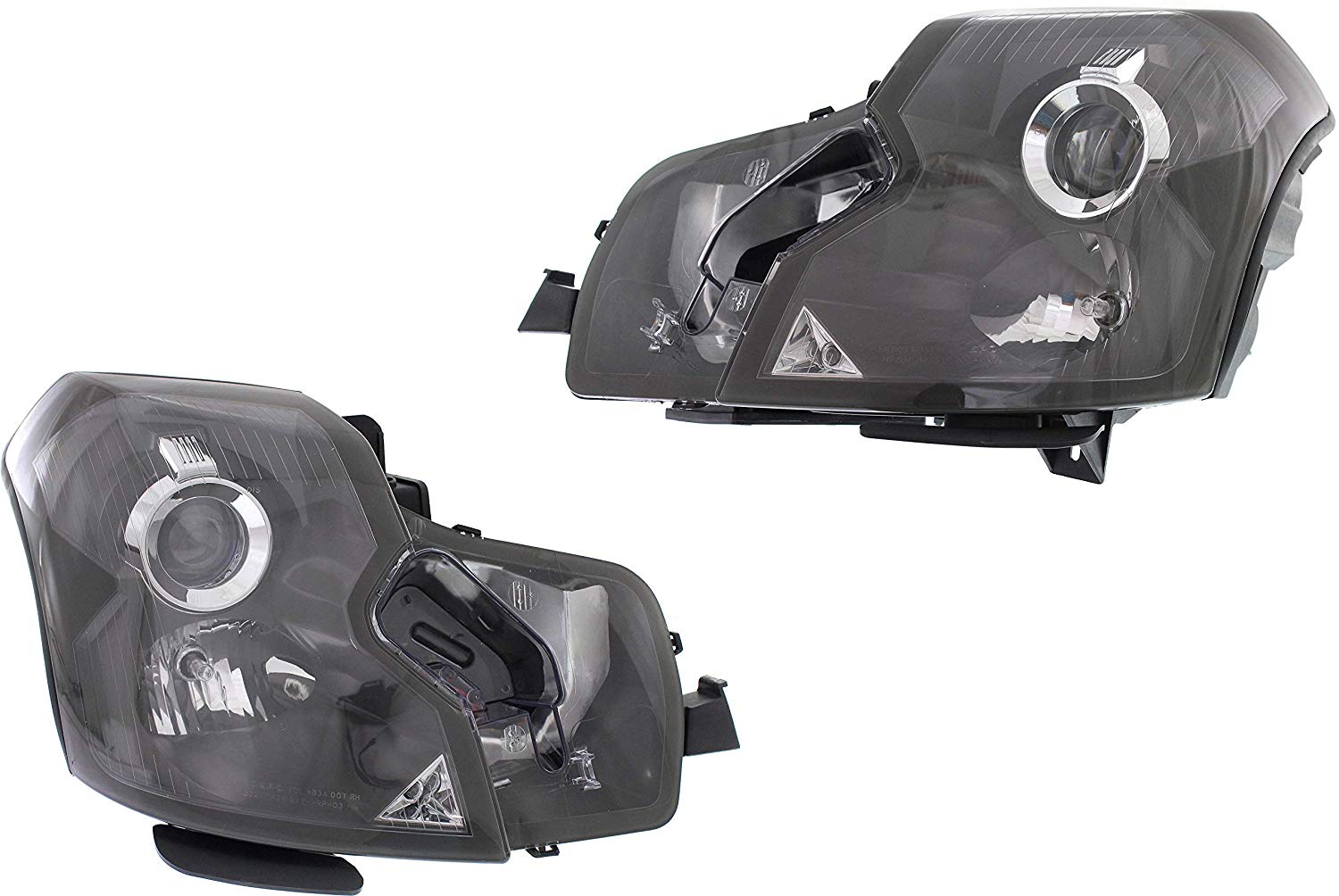 Headlight Assembly Compatible with 2003-2007 Cadillac CTS HID with HID Kit Passenger and Driver Side