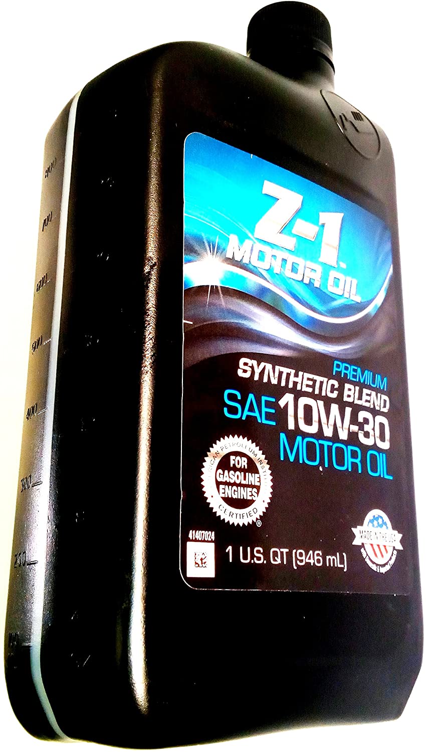 Z-1 Genuine SAE 10W-30 Certified - Premium Synthetic Blend Gasoline Motor Oil - Advanced Wear Protection - (1 U.S. Quart/946 mL) - Bottle