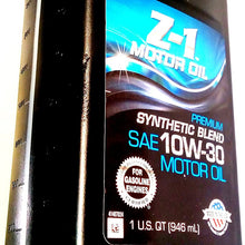 Z-1 Genuine SAE 10W-30 Certified - Premium Synthetic Blend Gasoline Motor Oil - Advanced Wear Protection - (1 U.S. Quart/946 mL) - Bottle