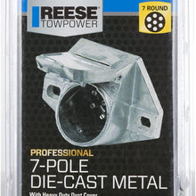 Reese Towpower 8549711 Professional 7-Pole Die-Cast Metal Vehicle End Connector