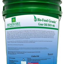 Renewable Lubricants Bio-Food Grade ISO 46 Gear Oil, 5 Gallon Pail