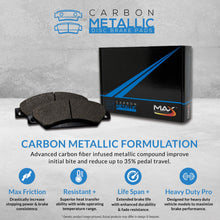 Max Brakes Rear Carbon Metallic Performance Disc Brake Pads TA019252 | Fits: 2006 06 2007 07 2008 08 2009 09 2010 10 Ford Fusion