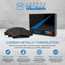 Max Brakes Front Carbon Metallic Performance Disc Brake Pads TA004851 | Fits: 2009 09 2010 10 Honda Accord LX/LX-P Sedan Models