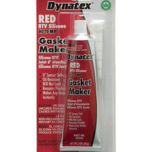 Dynatex 49202 Low Volatile RTV Silicone Gasket Maker, 0 to 650 Degree F, 3 oz Carded Tube, Red (Pack of 12)