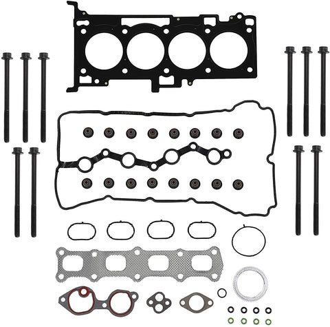 DNJ Head Gasket Set with Head Bolt Kit For 2008-2017 for Mitsubishi Lancer 2.0L 1998cc 122cid L4 DOHC