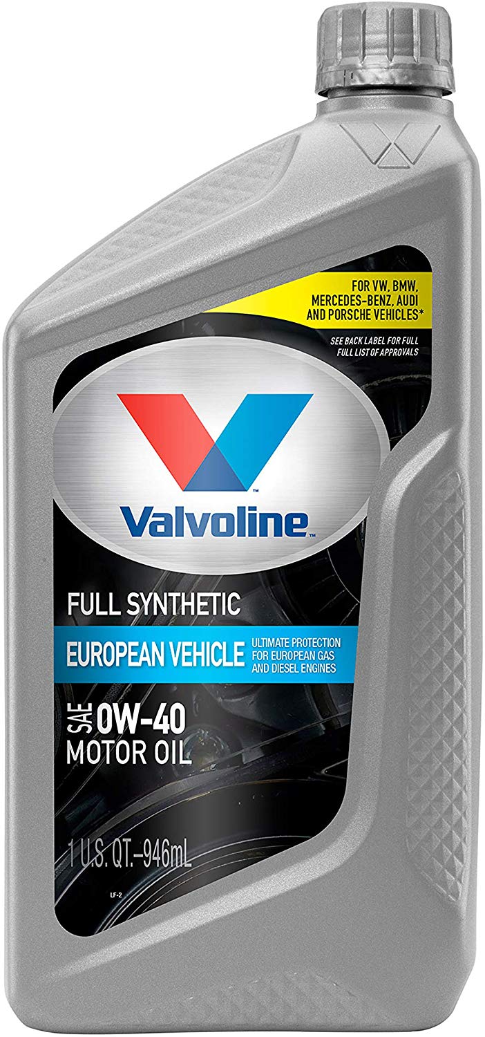 Valvoline European Vehicle Full Synthetic SAE 0W-40 Motor Oil 1 QT, Case of 6