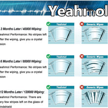 Windshield wiper blade All Season Blades 26" + 19" fit for Car Front Windshield by YEAHMOL(set of 2)