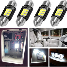 LED Monster 4pcs 31mm Festoon 12-SMD LED Interior Dome Map Lights 3022 3021 DE3022 DE3175, White