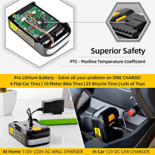 CKIECK All New Portable Cordless Air Compressor Pump Ⅱ, Powerful Rechargeable Li-ion Battery Tire Inflator