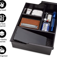MX Auto Accessories - Center Console Organizer Compatible with The Toyota Tundra & Sequoia (2007-2019) - Made in The USA. Years (07-13) Organizer Will not fit Flush to Front Edge of Console as Shown.