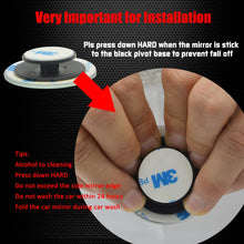 Ampper Blind Spot Mirror, 2" Round HD Glass Convex Rear View Mirror, Pack of 2
