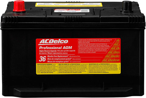 ACDelco 65AGMHR Professional AGM Automotive BCI Group 65 Battery