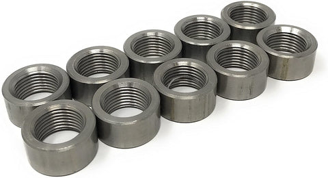 O2 Oxygen Sensor Fitting Plugs or Weld Bungs (10 pack Steel Bungs, M18 x 1.5)