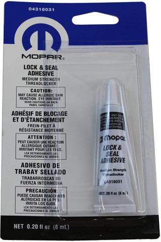 Chrysler Genuine Accessories 4318031 Lock and Seal Adhesive - 6 ml Tube