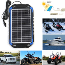 SUNER POWER 12V Solar Car Battery Charger & Maintainer - Portable 8W Solar Panel Trickle Charging Kit for Automotive, Motorcycle, Boat, Marine, RV, Trailer, Powersports, Snowmobile, etc.