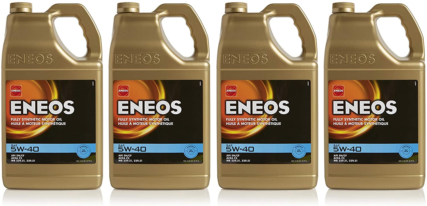 Eneos 5W-40 Fully Synthetic Motor Oil, 5 Quart (Pack of 4)