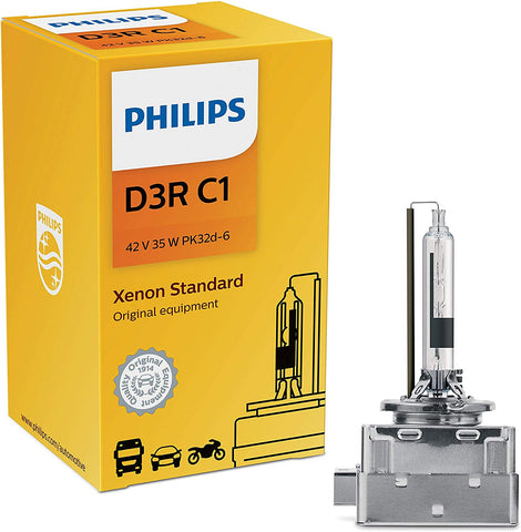 Philips D3R Standard Authentic Xenon HID Headlight Bulb, 1 Pack