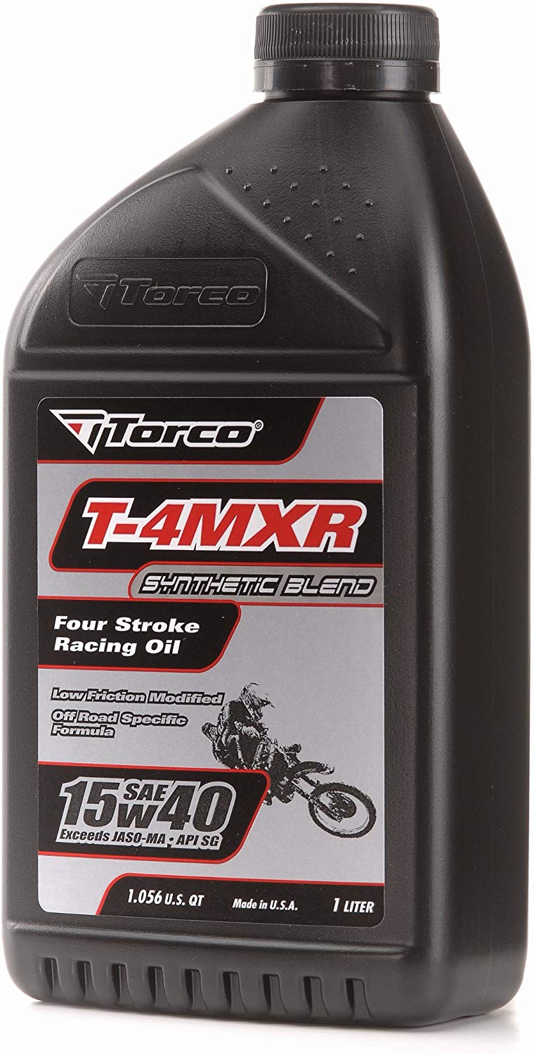 Torco T671544CE T-4MXR 15w40 Four Stroke Racing Oil Bottle - 1 Liter Bottle