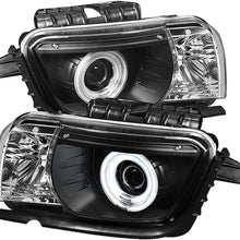 Spyder 5042354 Chevy Camaro 10-13 Projector Headlights (for halogen models only) Dual Halo - CCFL Halo - Black - High/Low H7 (Included)