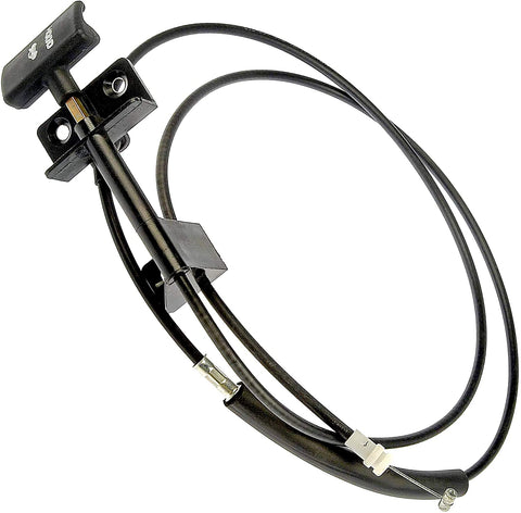 APDTY 023117 Hood Release Cable w/Handle & Bracket Fits 1997-2001 Jeep Cherokee (Replaces Mopar 55235483AD, 55235493AE)