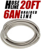 20 Ft 8AN AN8 Universal Braided Stainless Steel PTFE TEFLON Oil Fuel Gas Line Hose