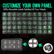 8 Gang Switch Panel, DJI 4X4 On-Off LED Car Switch Panel Circuit Control Relay System Box Universal Slim Touch Panel with Harness and Label Stickers for Truck Boat Jeep ATV UTV Caravan Marine