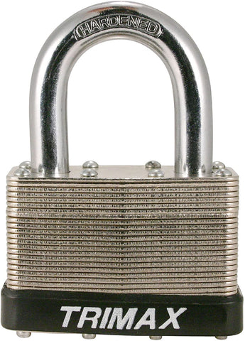Trimax TLM2150 Dual Locking 65mm Solid Steel Laminated Padlock with 1.5