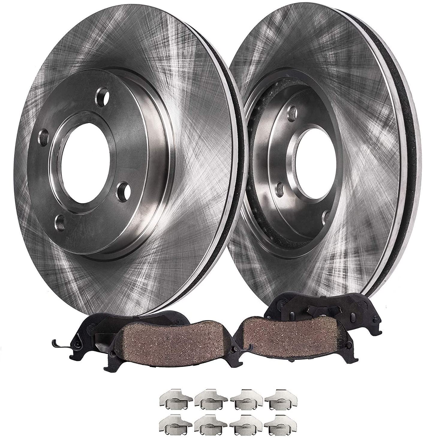 Detroit Axle - Front Disc Replacement Brake Kit Rotors Ceramic Pads w/Hardware for 2005 2006 2007 Ford Focus Exc. SVT