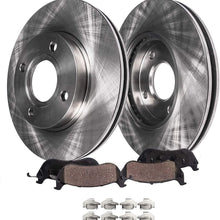 Detroit Axle - Front Disc Replacement Brake Kit Rotors Ceramic Pads w/Hardware for 2005 2006 2007 Ford Focus Exc. SVT