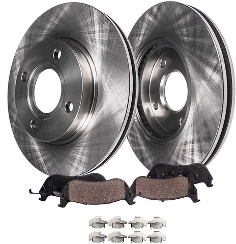 Detroit Axle - Front Disc Replacement Brake Kit Rotors Ceramic Pads w/Hardware for 2005 2006 2007 Ford Focus Exc. SVT