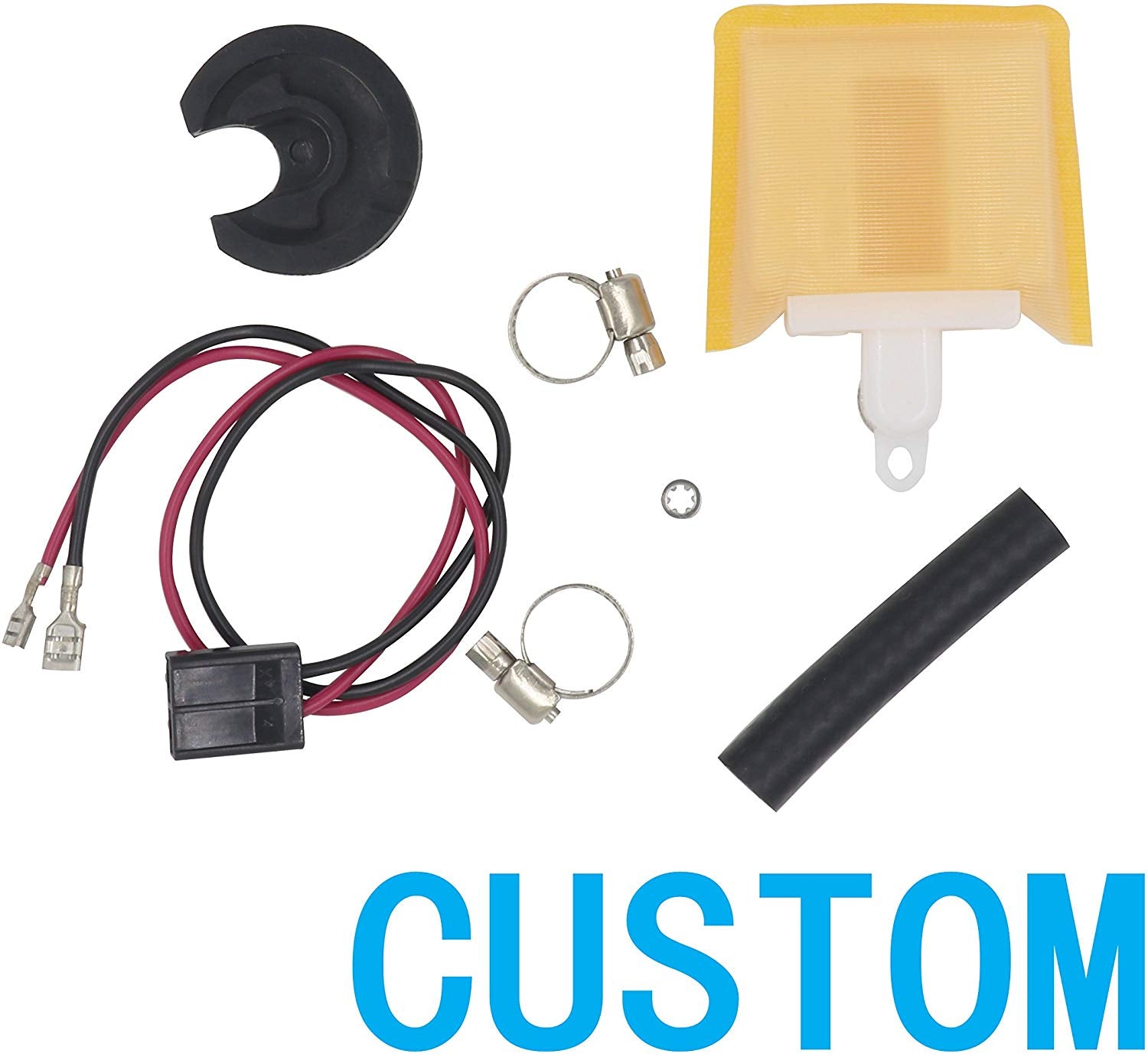 AUTOTOP Electric Fuel Pump Strainer & Connect Wire & Clamps & Gasket & Cover E7154