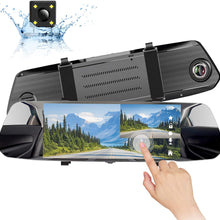AVISIGHT Backup Camera 7'' Mirror Dash Camera | Touch Screen 1080P Rearview Dual Lens with Waterproof Rear Camera