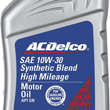 ACDelco 10-9222 Professional High Mileage 10W-30 Synthetic Blend Motor Oil - 1 qt