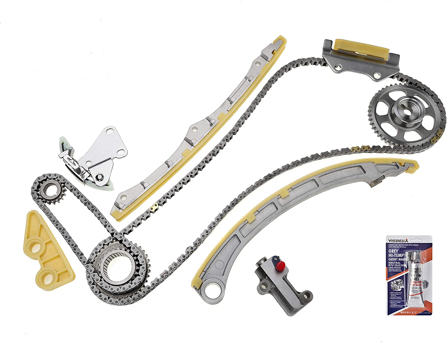 Tecoom 9-0711S Timing Chain Kit 11 Pcs OE Replacement for 02-11 Honda Accord CR-V Element 2.4L Engine