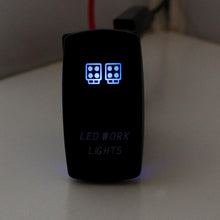 iJDMTOY (1) 3-Inch Cube LED Work Lights 5-Pin SPST ON/OFF Blue LED Indicator Rocker Switch For Car Truck 4x4 Jeep Boat For Work Lights, Fog Lights, Daytime Running Lamps, etc