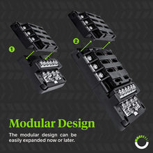 6 Way Fuse Box with 12 Ground Negative Busbar for Automotive [12V - 32V DC] [100 Amp Max] [Modular Design] [ATC/ATO Fuses] [LED Indicator] Auto Marine Ground Fuse Block