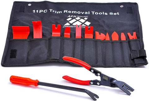 AFA Tooling Pry Tools Automotive (13 Pcs) with Panel Clip Pliers and Fastener Remover