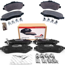 Beefed Up Brakes Heavy Duty Front Ceramic Brake Pad Kit w/Hardware and grease Compatible with 2007-2018 Jeep Wrangler JK/JKU