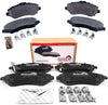 Beefed Up Brakes Heavy Duty Front Ceramic Brake Pad Kit w/Hardware and grease Compatible with 2007-2018 Jeep Wrangler JK/JKU