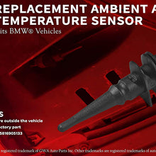 Ambient Air Temperature Sensor - Replaces 902020, 6581 6 905 133, 902-020, 65816905133 - Fits BMW 328i, 325i, 325Ci, 323i, 330i, 330Ci, 528i, 530i, M3, M6, X5, Z4 & more - with year models 1995-2011