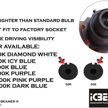 ICBEAMER 10000K D2S D2C D2R Xenon Factory HID Replacement for OEM Headlight Low Beam Light Bulbs Lamp [Color: Blue]