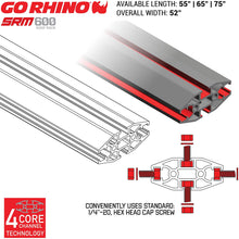 Go Rhino 5936055T SRM600 Textured Black Universal Flat Rack with Basket - 55 Inch Length