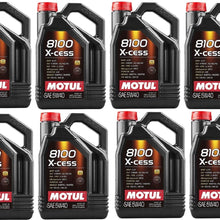 Motul 102870 Set of 8 8100 X-Cess 5W-40 Motor Oil 5-Liter Bottles