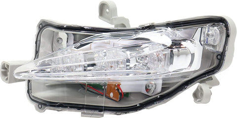 Aftermarket Daytime Running Light Assembly Compatible with 2017-2019 Toyota Corolla Horizontal Type LE/LE Eco/XLE models-CAPA Driver Side