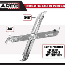 ARES 70024-3/8-Inch and 5/16-Inch Scissor Fuel Line Disconnect Tool - Easy Separation of Quick Disconnect Style Fittings - Use on Fuel, Heater, and A/C Line Service on Many Late Model Vehicles