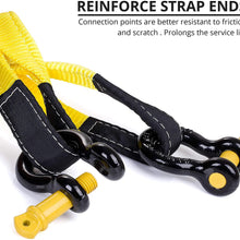 INCLAKE Tow Strap Recovery Kit-3'' x 10ft (30,000 lbs. Break Strength) +3/4" D Ring Shackles （62,831 LBS Break Strength）(2pcs.)-Heavy Duty Recovery Kit -Off Road Towing Accessory for Jeeps & Trucks