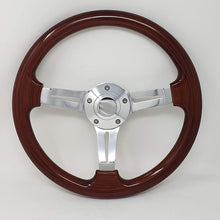 350mm 14" Inch 5 bolt Grant Classic Nostalgia Style Wood Grain Steering Wheel Slotted 3 Spoke Steering Wheel Light Wood Grip and horn (14" steering wheel)…