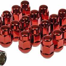 Dorman 711-335E Pack of 16 Red Wheel Nuts and 4 Lock Nuts with Key