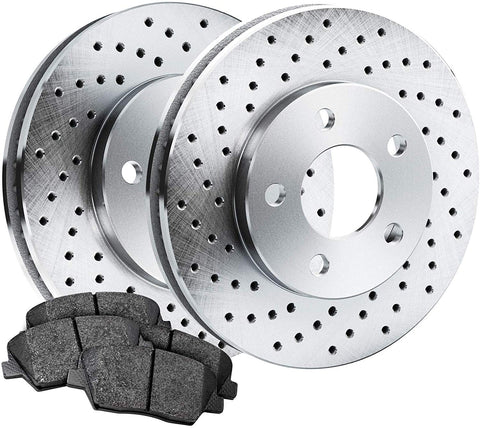 PowerSport Rear Drilled Rotors + Ceramic Brake pads BLXR.03003.02