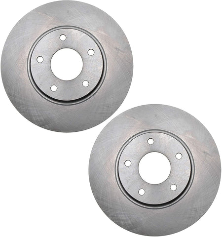 Pair Set 2 Front Coated Disc Brake Rotors For Infiniti Q45 Nissan Quest